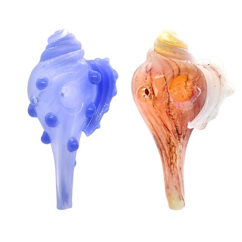 Sea Shell Dotted Handpipe (HP-120) | 5 inch | Assorted Colors product image